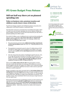 IFS Green Budget Press Release spending cuts