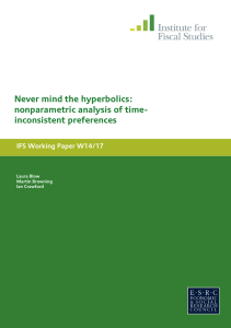 s: Never mind the hyperbolic nonparametric analysis of time- inconsistent preferences