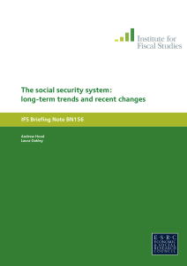 The social security system: long-term trends and recent changes 156