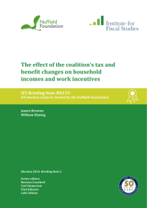 The effect of the coalition’s tax and benefit changes on household