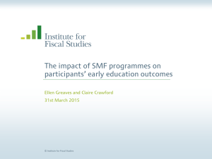 The impact of SMF programmes on participants’ early education outcomes