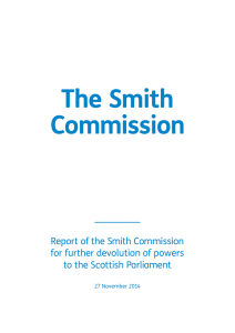 Report of the Smith Commission for further devolution of powers