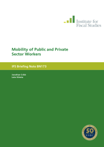 Mobility of Public and Private Sector Workers 73 IFS Briefing Note BN1