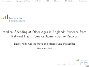 Medical Spending at Older Ages in England: Evidence from