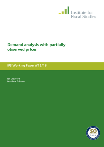 Demand analysis with partially observed prices IFS Working Paper W15/16