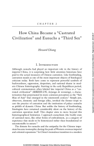 How China Became a “Castrated Civilization” and Eunuchs a “Third Sex”