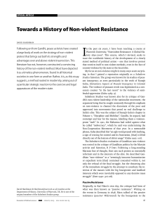 I Towards a History of Non-violent Resistance