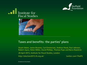Taxes and benefits: the parties’ plans
