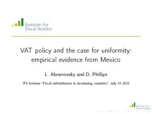 VAT policy and the case for uniformity: empirical evidence from Mexico