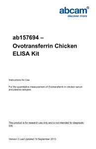 ab157694 – Ovotransferrin Chicken ELISA Kit