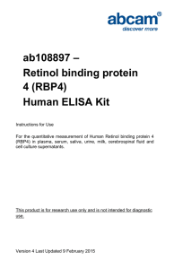 ab108897 – Retinol binding protein 4 (RBP4) Human ELISA Kit