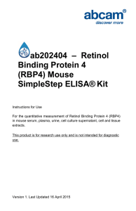ab202404  –  Retinol Binding Protein 4 (RBP4) Mouse SimpleStep ELISA®