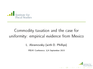 Commodity taxation and the case for uniformity: empirical evidence from Mexico