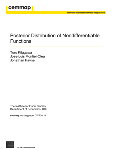 Posterior Distribution of Nondifferentiable Functions Toru Kitagawa Jose-Luis Montiel-Olea