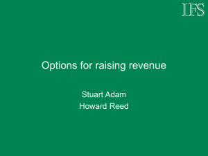 Options for raising revenue Stuart Adam Howard Reed
