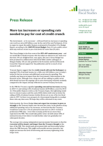 Press Release More tax increases or spending cuts 
