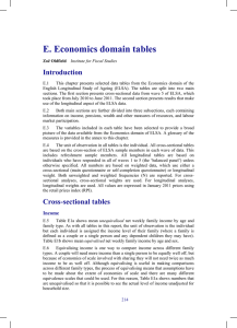 E. Economics domain tables Introduction