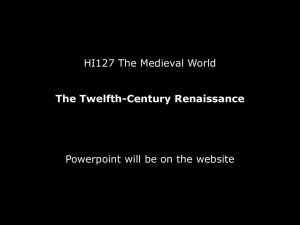 HI127 The Medieval World Powerpoint will be on the website
