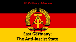 East Germany: The Anti-fascist State HI290- History of Germany