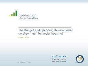 The Budget and Spending Review: what Robert Joyce