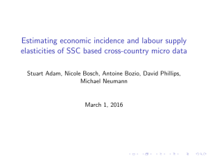 Estimating economic incidence and labour supply Michael Neumann