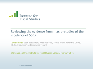 Reviewing the evidence from macro-studies of the incidence of SSCs David Phillips,