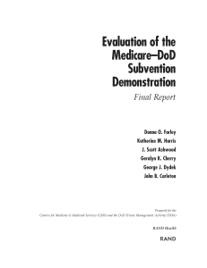Evaluation of the Medicare–DoD Subvention Demonstration