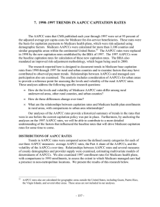 7.  1990–1997 TRENDS IN AAPCC CAPITATION RATES