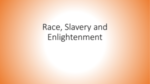 Race, Slavery and Enlightenment