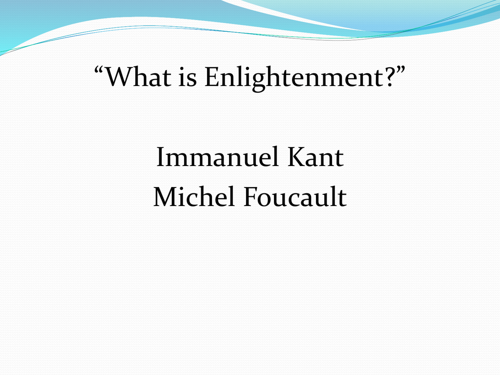 immanuel kant the enlightenment