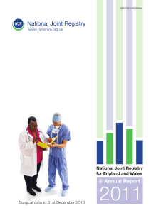 2011 8 Annual Report National Joint Registry