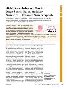 Highly Stretchable and Sensitive Strain Sensor Based on Silver Elastomer Nanocomposite Nanowire