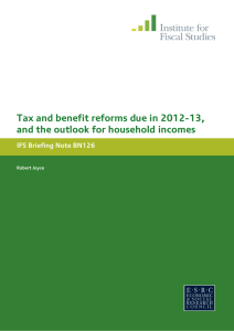 Tax and benefit reforms due in 2012-13, IFS Briefing Note BN126