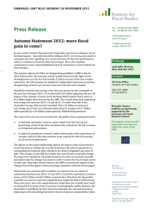 Press Release Autumn Statement 2012: more fiscal