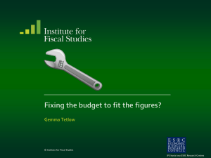 Fixing the budget to fit the figures? Gemma Tetlow