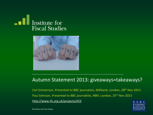 Autumn Statement 2013: giveaways=takeaways?