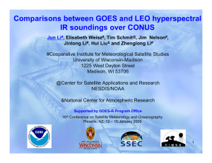 Comparisons between GOES and LEO hyperspectral IR soundings over CONUS