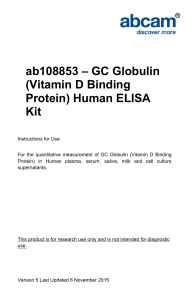 ab108853 – GC Globulin (Vitamin D Binding Protein) Human ELISA Kit