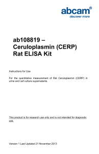 ab108819 – Ceruloplasmin (CERP) Rat ELISA Kit