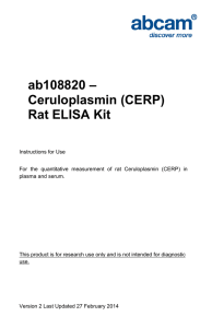 ab108820 – Ceruloplasmin (CERP) Rat ELISA Kit