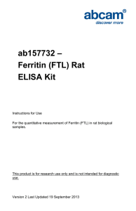 ab157732 – Ferritin (FTL) Rat ELISA Kit