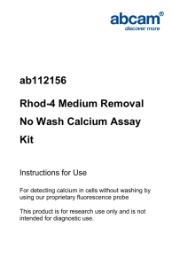 ab112156 Rhod-4 Medium Removal No Wash Calcium Assay Kit
