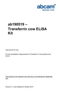 ab190519 – Transferrin cow ELISA Kit