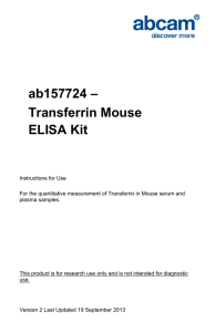ab157724 – Transferrin Mouse ELISA Kit