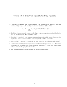 Problem Set 2 - from weak regularity to strong regularity