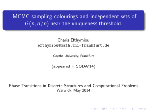 MCMC sampling colourings and independent sets of