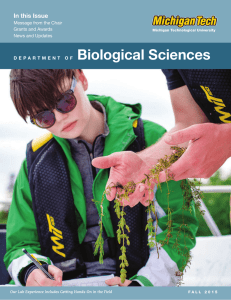 Biological Sciences In this Issue Message from the Chair