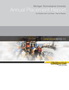 Annual Placement Report 2010–11 Michigan Technological University Career Services