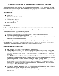 Michigan Tech Parent Guide for Understanding Student Academic Misconduct