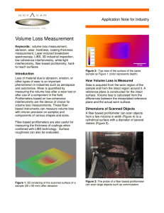 Volume Loss Measurement Application Note for Industry